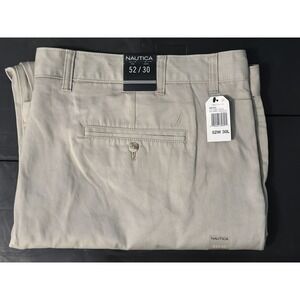 NEW Mens Nautica Khaki Pants Big & Tall Size 52x30